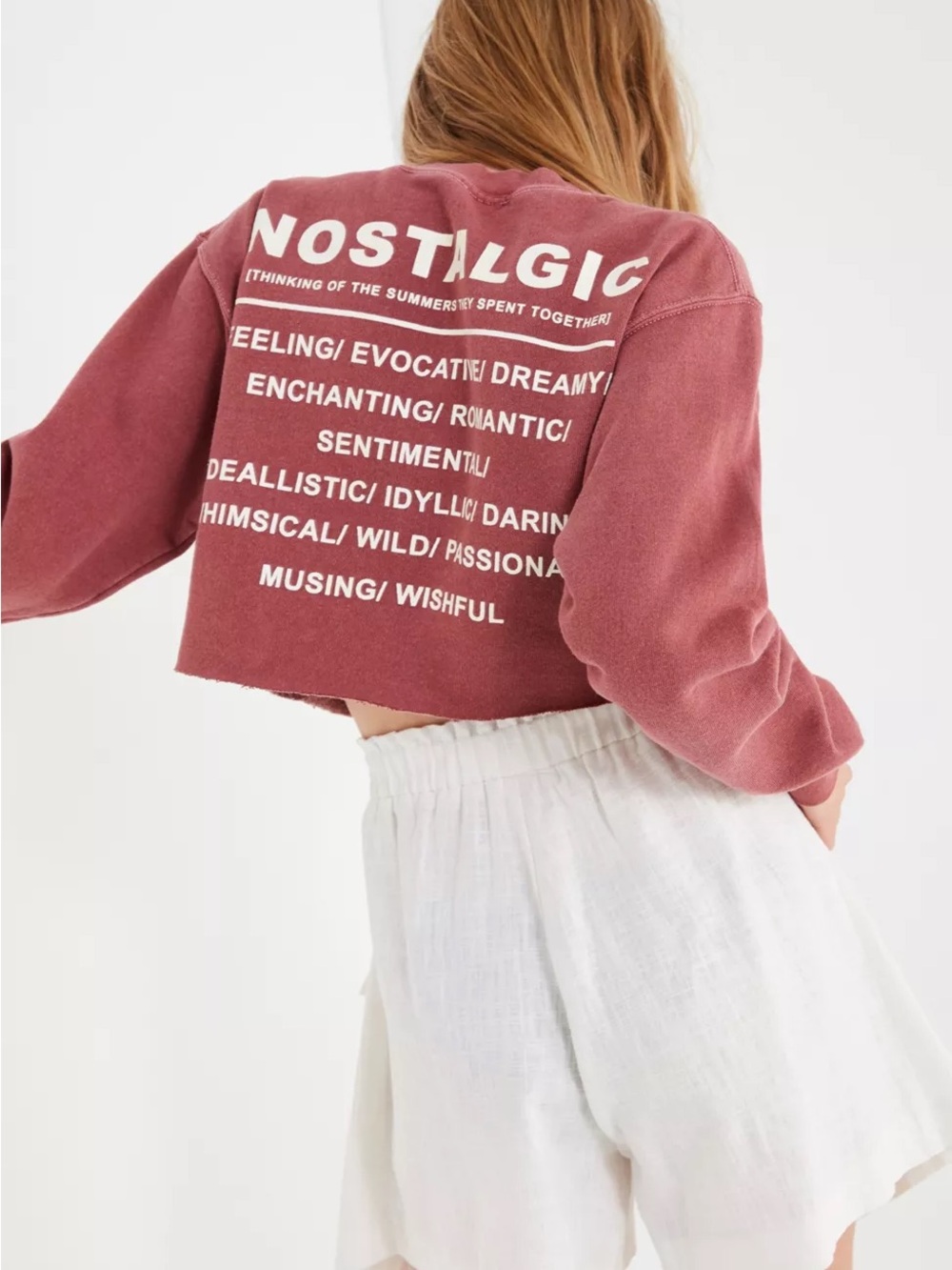 Urban outfitters cropped Nostalgia sweatshirt